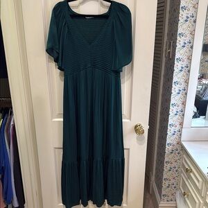 Emerald green maxi dress